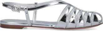 Ferragamo Metallic Silver Strappy Sandals