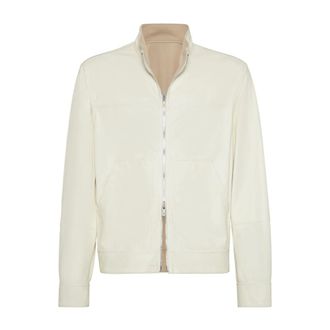 Brunello Cucinelli Hoodies & sweatvesten, Heren, Beige, M, Katoen, Sweatshirt met ritssluiting