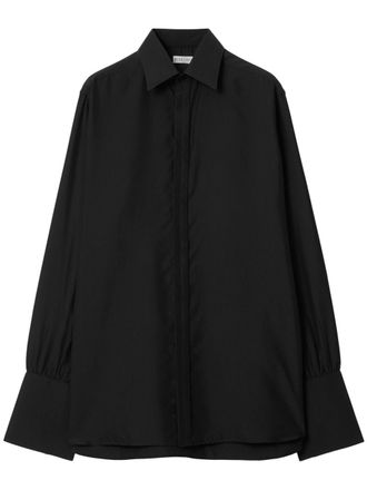 Burberry long-sleeve silk shirt - Black