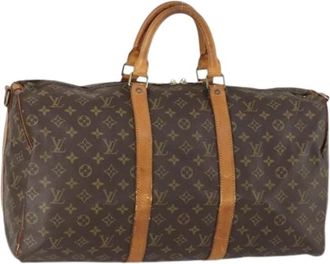Louis Vuitton Pre-owned Canvas Weekendtas - Dames - Vintage Weekendtas - Bruin - ONE Size - Vintage