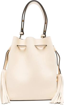 Valentino Garavani Drawstring Bucket Bag - Dames - Schoudertassen - Wit - ONE Size - Leer - Tassen