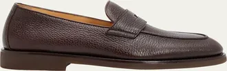 Brunello Cucinelli Mens Deerskin Flex-Sole Penny Loafers