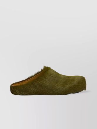 Marni long hair calfskin fussbett sabot