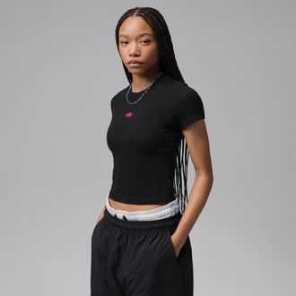 Nike Jordan Womens Jordan Flight T-Shirt in Black | IV5347-010