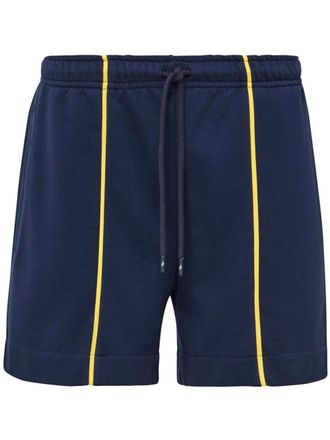 J.W.Anderson contrast-seam shorts - women - Cotton - S - Blue