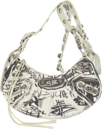 Balenciaga Pre-owned Cross Body Bags, female, White, Size: ONE SIZE Pre-owned Leather balenciaga-bags