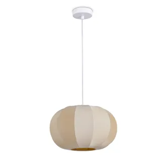 Paco Home Paco Home - L&aacute;mpara Colgante Luminaria De Suspensi&oacute;n Sal&oacute;n Dormitorio Comedor Moderna Nylon E27 Beige, L&aacute;mpara Colgante - Tipo 1