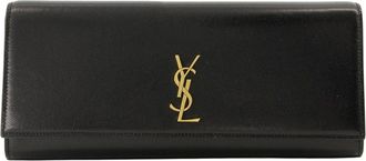 Saint Laurent Accessoires, Dames, Zwart, ONE Size, Leer, Kate Clutch