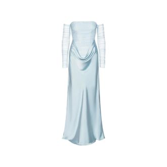 Rotate ROTATE Birger Christensen, Gowns, female, Blue, Size: XS Gowns