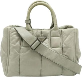 Prada Pre-owned Nappa 2way Tas - Dames - Vintage Handtas - Grijs - ONE Size - Leer - Vintage
