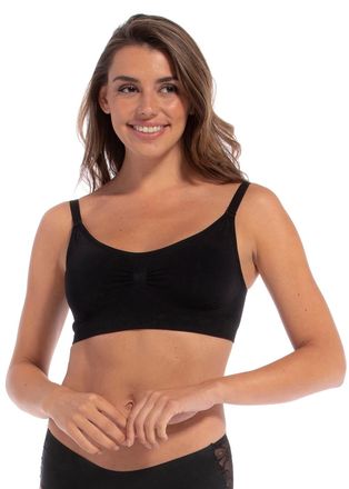 Magic Bodyfashion B&uuml;gelloser BH MAGIC BODYFASHION, Damen, Gr. L, N-Gr, schwarz, Obermaterial: 92% Polyamid, 8% Elasthan, BHs B&uuml;gelloser BH, Mit herausnehmbare Einlagen