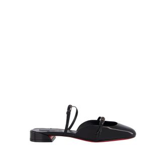 Christian Louboutin Schoenen, Dames, Zwart, 37 EU, Leer, Jane Nina Patent Mules