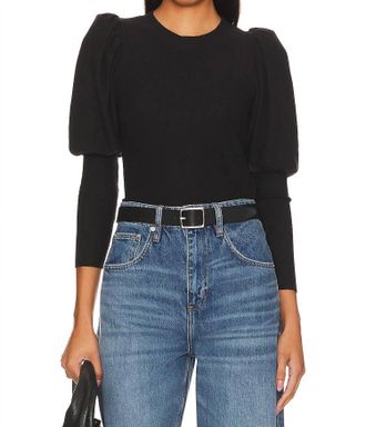 Nation Ltd Zia Sweater Tee In Jet Black