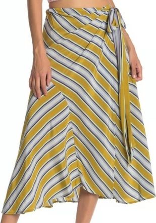 Astr Teagan Skirt In Moss Stripe