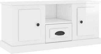 vidaXL Vidaxl - tv Cabinet High Gloss White 100x35.5x45 cm Engineered Wood