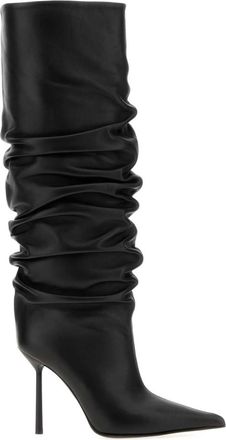 Le Silla Black Leather Knee High Boots