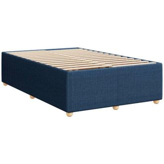 vidaXL Estructura De Cama Sin Colch&oacute;n Tela Azul 120x190 Cm Vidaxl