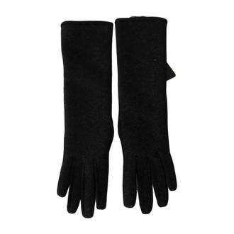 Dolce & Gabbana Guantes Largos Lana Cachemira Seda - Accessories - Mujer - Negro - ONE SIZE