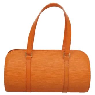 Louis Vuitton Tweedehands leren handtassen - Dames - Pre-owned - Oranje - Maat: ONE Size Leer