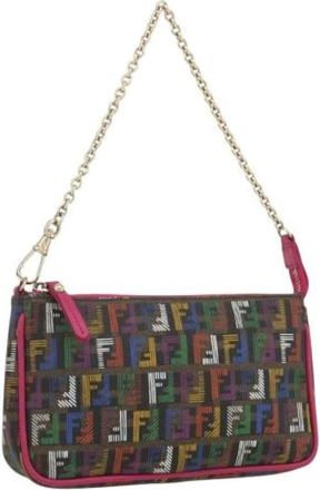 Fendi Pre-owned Mini Bags, female, Multicolor, Size: ONE SIZE Pre-owned Canvas Mini Bag