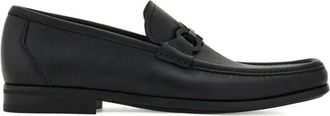 Ferragamo Gancini Loafer - Heren - Loafers - Zwart - 40 EU - Leer - Schoenen