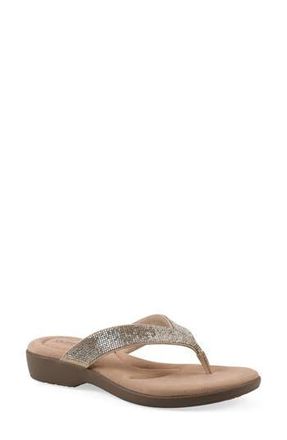 White Mountain Becharm Sandal in Gold/Fabric at Nordstrom Rack, Size 8.5