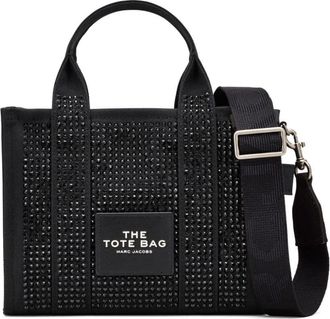 Marc Jacobs The Small Crystal Canvas Tote bag - unisex - Calf Leather/Cotton - One Size - Black