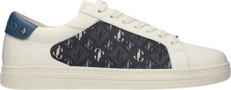 Jimmy Choo London Beige Leather Low Top Mens Sneakers