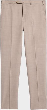 Isaia Mens Wool Flat Front Pants
