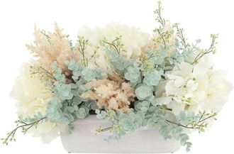 Creative Displays Inc. Spring Centerpiece With Hydrangeas, Eucalyptus & Pampas