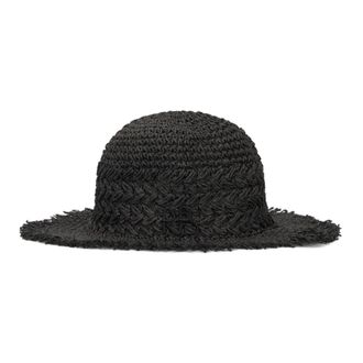 Ruslan Baginskiy Hats, female, Black, Size: ONE SIZE Wide Cotton Hat