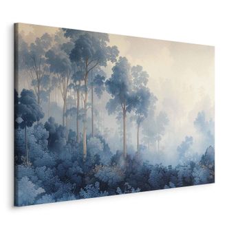 OEM Imagen - Paisaje Con &Aacute;rboles Al Estilo Ilustrativo De Un Bosque Azul De Cuento De Hadas / Una Arboleda En Tonos Azules Brumosos
