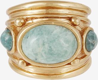 Gas Bijoux Goldener Ring mit Cabochons Simone