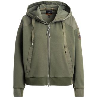 Parajumpers Kinga Tijmgroene Hybride Oversized Hoodie Met Ritssluiting