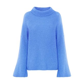 Americandreams Felicia Oversized Knit - Dames - Coltruien - Blauw - S - Wol - Truien & Vesten