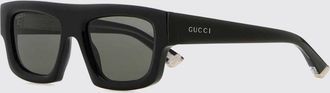 Gucci Occhiali da sole aviator in acetato con montatura rettangolare e logo