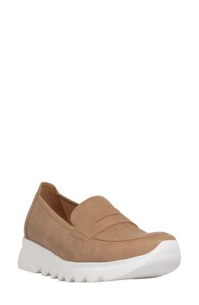 Wolky Snoafer Platform Wedge Penny Loafer in Sand at Nordstrom, Size 5.5Us