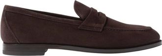 Scarosso Zwarte Penny Loafers - Heren - Loafers - Bruin - 40 1/2 EU - Leer - Schoenen