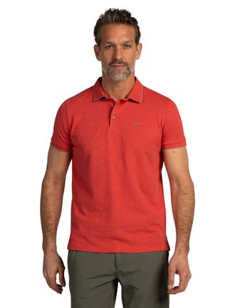 N-Z-A- NEW ZEALAND AUCKLAND Poloshirt New Zealand rood korte mouw 3 knoops