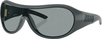 Miu Miu Accessoires, Dames, Zwart, ONE Size, MU B14Su Zonnebril