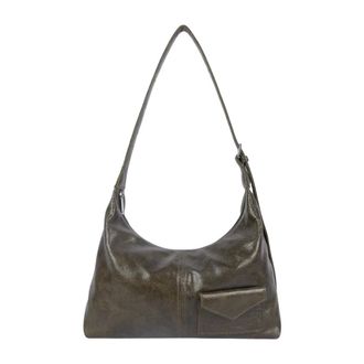Lancaster R&eacute;tro KBA Hobo Tas - Dames - Tassen - Groen - Maat: ONE Size Zijde