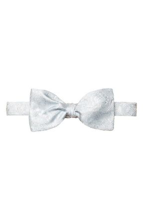 Eton Paisley Jacquard Pre-Tied Silk Bow Tie in Light Blue at Nordstrom