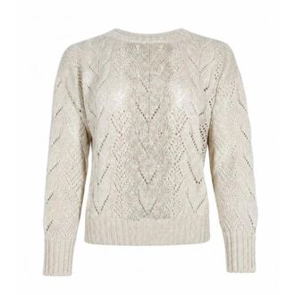 D.exterior Round-neck Knitwear, female, White, Size: S D.exterior Sweaters