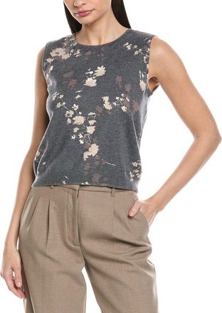 Vince Camuto Delicate Flower Wool-Blend Shell