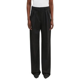 Sportmax Wide Broeken - Dames - Wijde Broeken - Zwart - M - Broeken