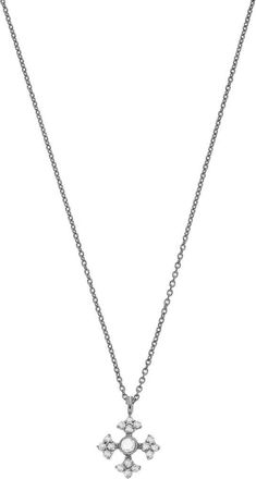 Sethi Couture Arya Diamond Cross Pendant Necklace in White Gold at Nordstrom, Size 18 In