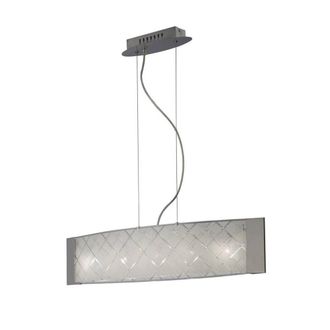Netlighting Aries Ceiling Pendant 5 Light Polished Chrome Glass in Grey