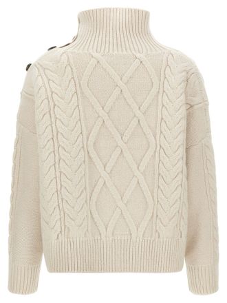 Yves Salomon Braided Cable-Knit Sweater