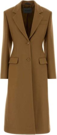 Balenciaga Jassen, Dames, Bruin, S, Katoen, Single-breasted Coat