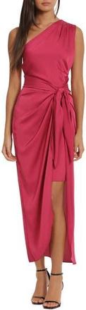 Donna Morgan Draped Skirt One-Shoulder Dress in Vivacious at Nordstrom Rack, Size 10
